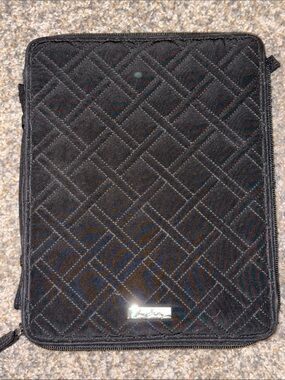 Vera Bradley Black Quilted Zip Tablet Sleeve